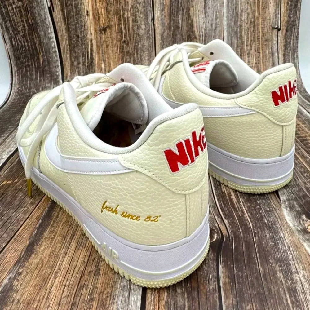 Nike Air Force 1 '07 PRM EMB 'Popcorn' Coconut Milk CW2919-100 Men’s Size 14 AF1